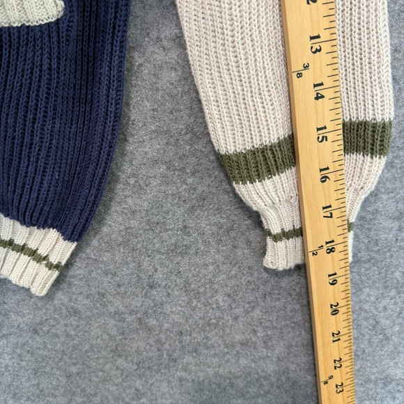 Vintage Bugle Boy Cardigan Sweater Womens Small 8-10 Collegiate 90s Chunky Knit - Picture 9 of 11